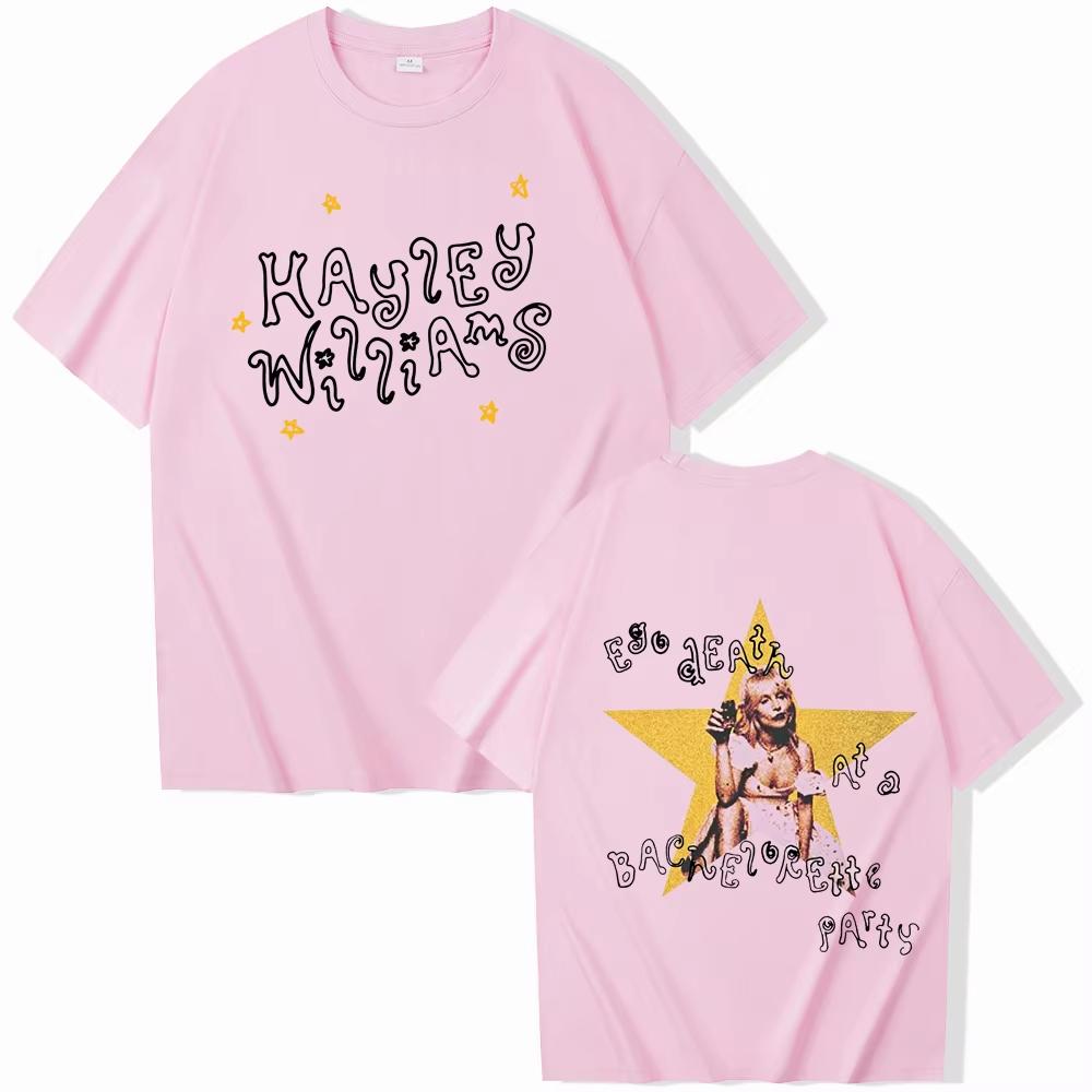 Hayley Williams Junggesellinnenabschied Tour 2026 T-Shirt Mann Frau Harajuku Kurzarm Rundhals Freizeitshirt Y2K Gothic Baumwolle Oversized T-Shirts XXXL white