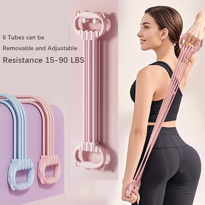 Stretch Strap Yoga 6 Ropes Adjusted Tensioner Yoga Tool Open Back Practice Shoulder Yoga Stretching Belt Elastic Stretch Band