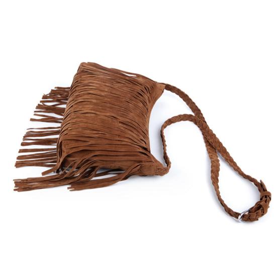 Women Tassel Shoulder Bag Large Capacity Retro Crossbody Bag Bohemian Fringe Messenger Bag for Daily Outings Work Travel