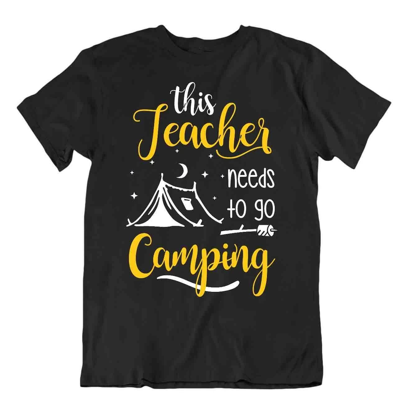 Teacher Love Camping Tshirt Cool Lecturer Shirt Funny Tudor Tee M