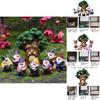 Miniature Dwarf Micro Landscape Resin Ornament With Fairy And Tree Design For Celebration
