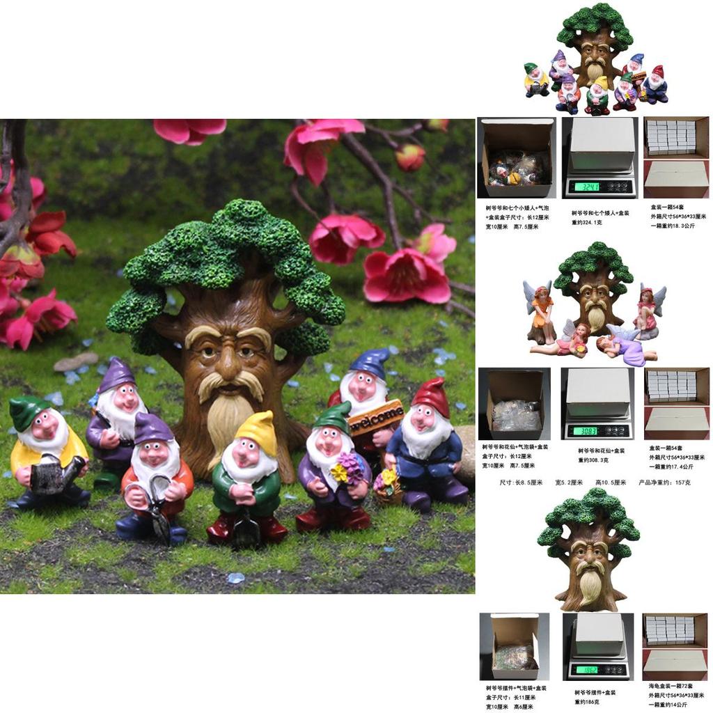 Miniature Dwarf Micro Landscape Resin Ornament With Fairy And Tree Design For Celebration