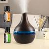 Diffuser For Home 300ml Humidifier  Oil Diffuser  Wood Grain Design USBPowered Includes 2  Aroma Oils