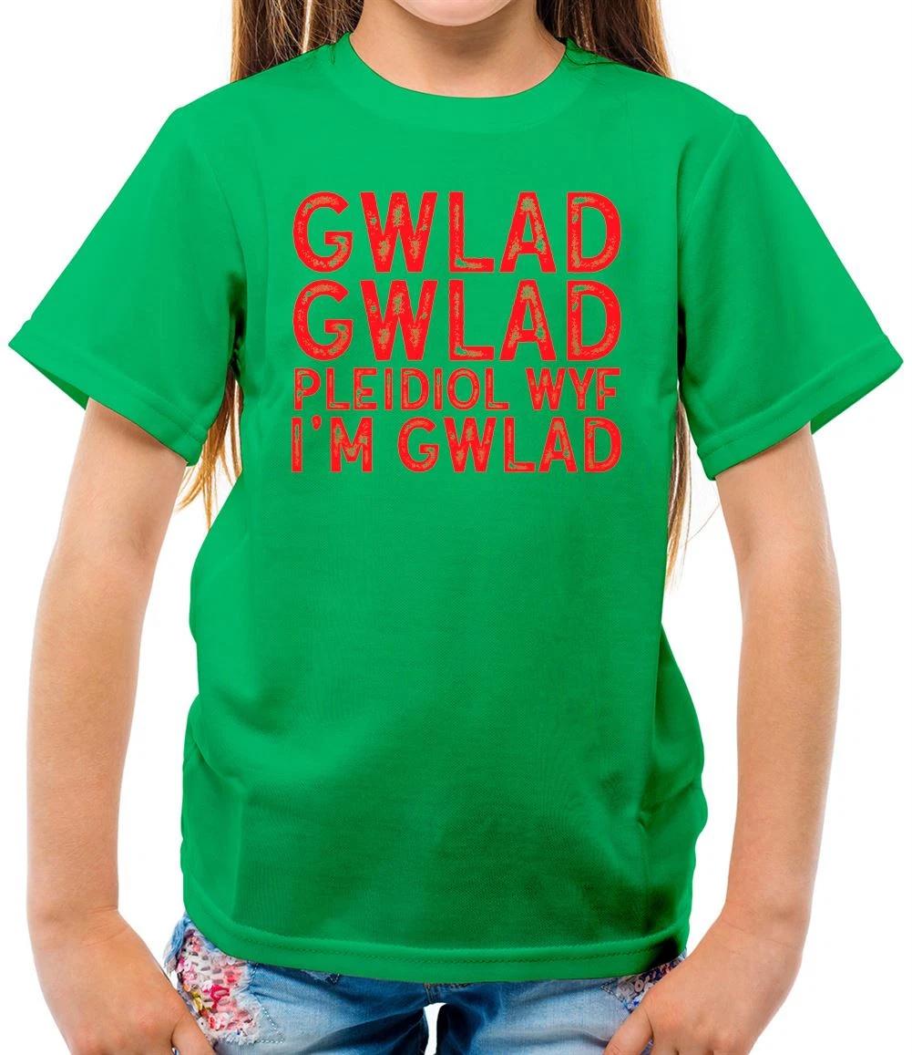 

Gwlad Pleidiol Wyf Welsh Anthem - Kids T-Shirt - Rugby World Cup Nations 110