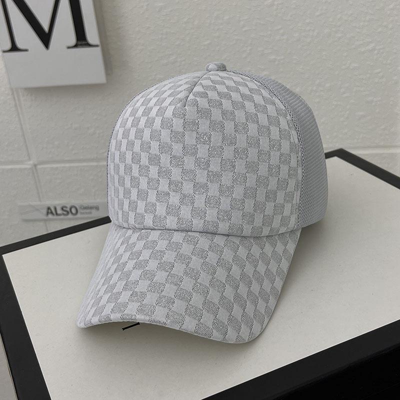 Versatile Checkerboard Duck Tongue Net Hat Summer Casual Sunshade Sun Hat Fashion Face Show Small Sports Baseball Cap