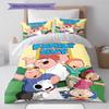 Family Guy Pattern Bedding,Quilt Set Quilt Cover Pillowcase Home Birthday Gift (1 * duvet cover + 2 * pillowcase, without core)