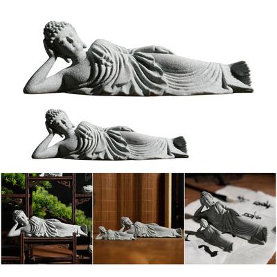 Liegende Buddha-Statue für Meditationsdekor Buddha-Statue Figur spirituelles Zen-Dekor Tischdekoration Buddha-Statue