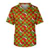 Men's Casual Short-Sleeved V-Neck Printed Front Pocket Top