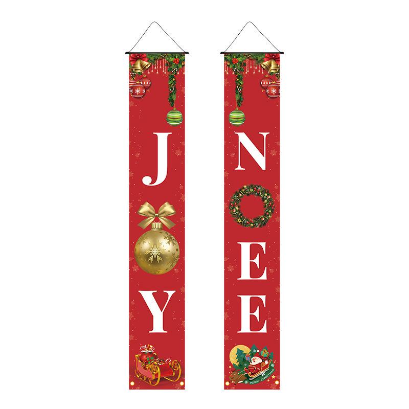 Christmas Nutcracker Couplets Door Curtain Flags | Festive Porch Decor