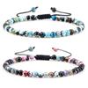4mm Natuurlijke Mini Kralen Armbanden voor Vrouwen Mannen Ronde Agaat Onyx Steen Yoga Gevlochten Armband Elastische Charm Bangle gebed Sieraden