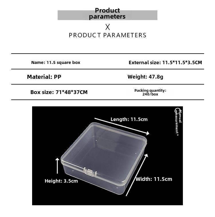 Caja de exhibición y almacenamiento de hardware de plástico transparente
