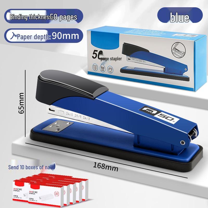 Heavy-Duty Office Stapler for Thick Pages - Large Size Standard Type