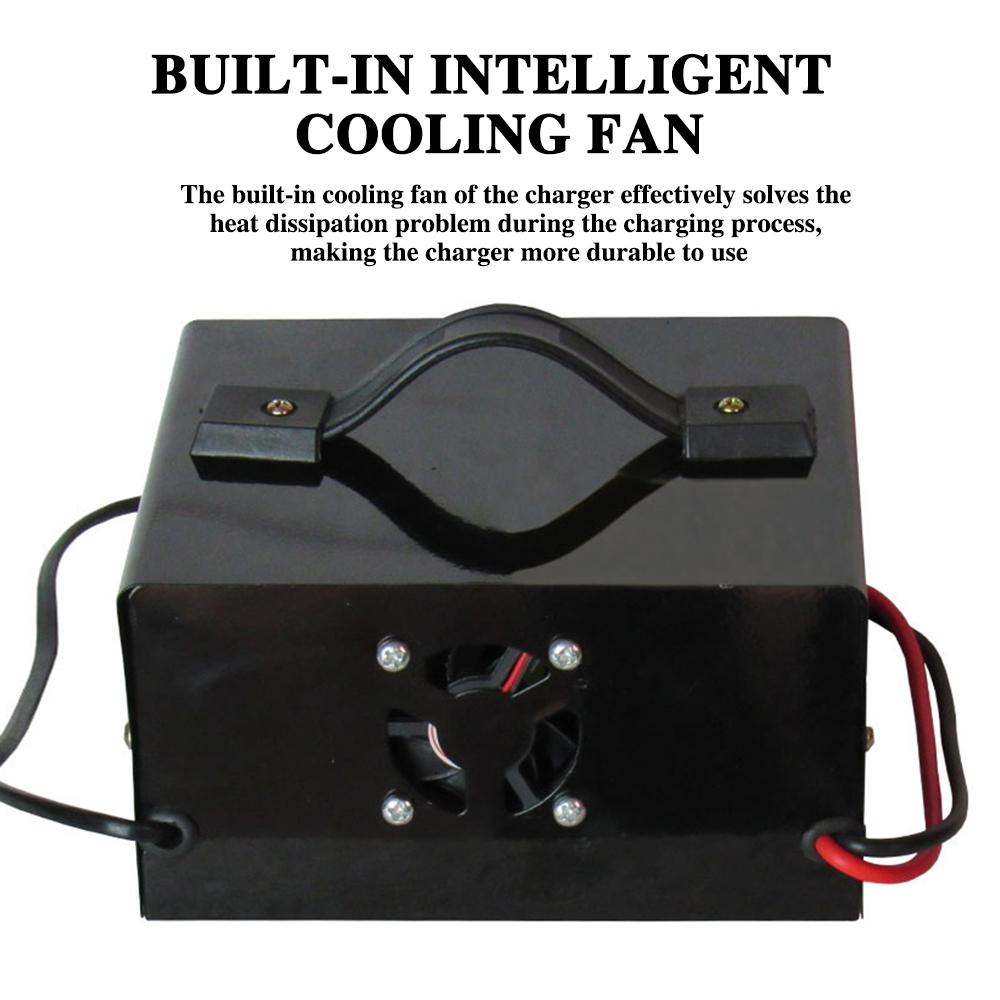 12/24V 500A High-Power Car Battery Charger Intelligent Pulse Repair LCD Digital Display Full-Automatic Self-Stop Battery Charger