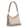 Coach Laurel 19 Small Shoulder Bag Signature Canvas Women Mini Hobo Handbag Two Detachable Straps Shoulder Crossbody Casual Gift CBH15-SVPWH