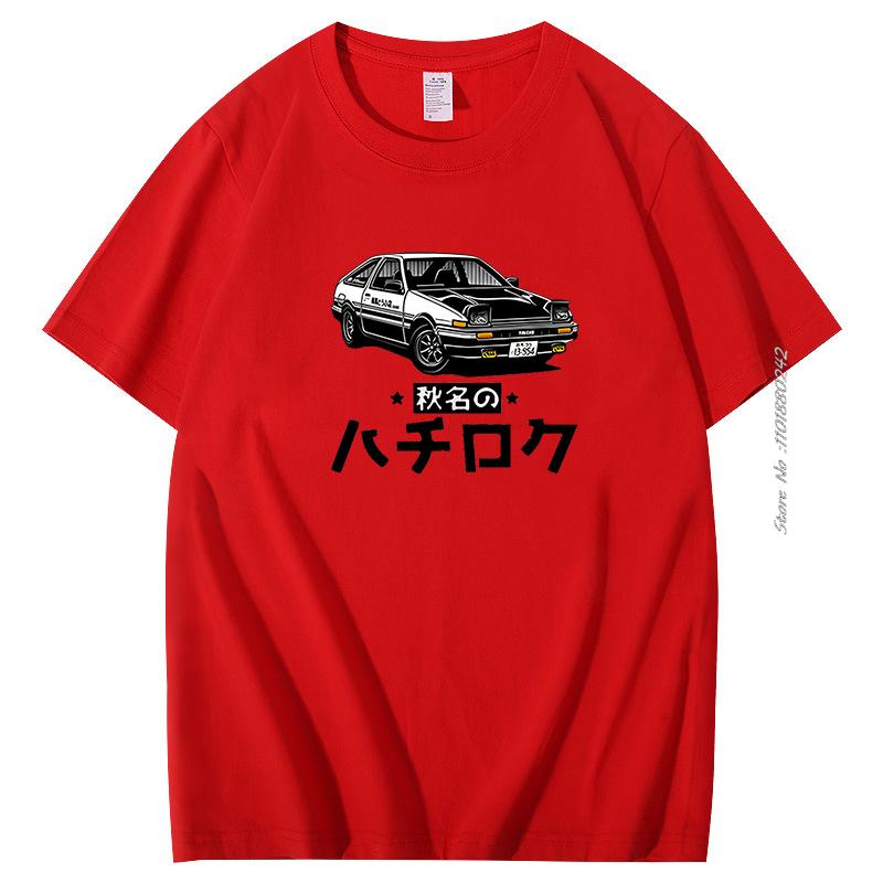 Japanese Anime Initial D Print Tshirts Tops Harajuku Casual Shirt Unisex Hiphop Fashion Streetwear Summer Mens Clothing