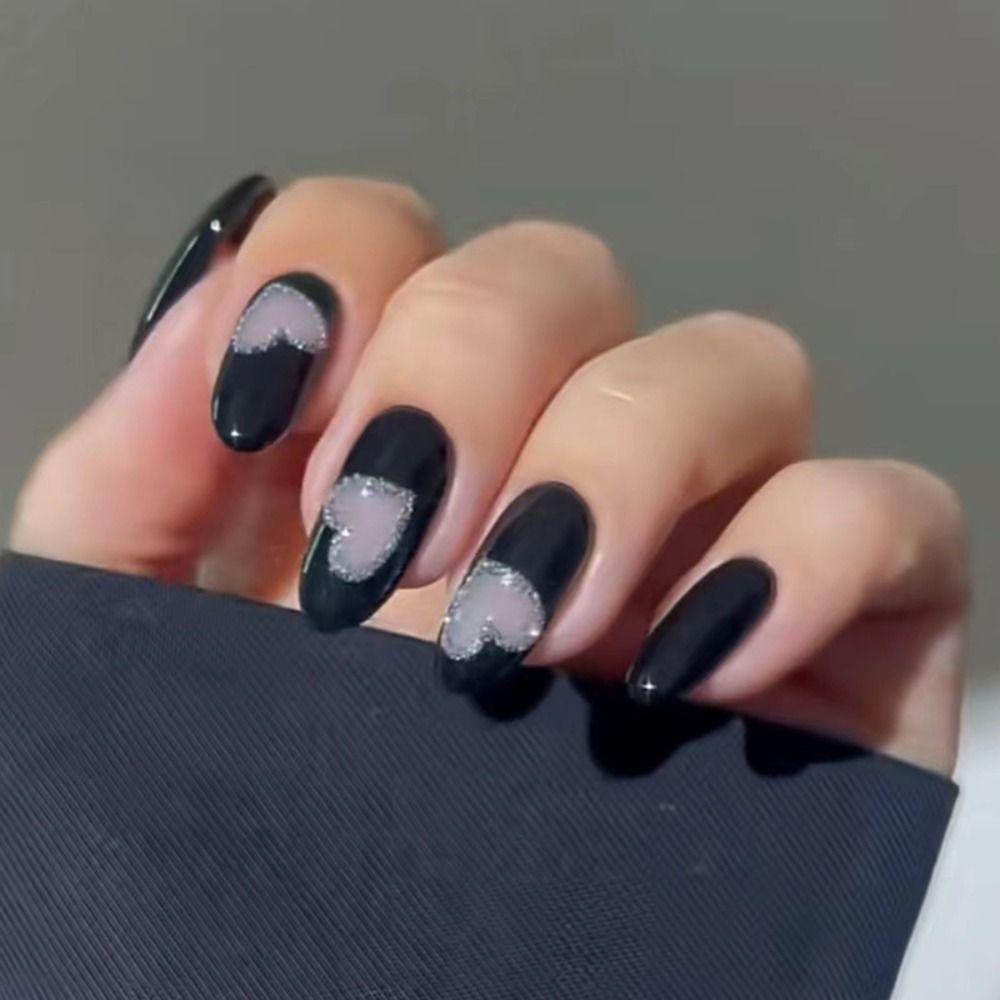 

Градиентные накладные ногти Френч-пресс на ногтях Маникюр Fake Nials Women