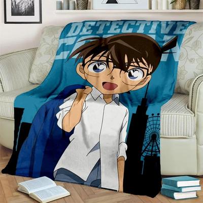 3D Deka s motivem anime kresleného seriálu Detektiv Conan, Měkká přehozová deka pro domov, ložnici, postel, pohovku, piknik, cestování, kancelář, přikrývka s#(5)