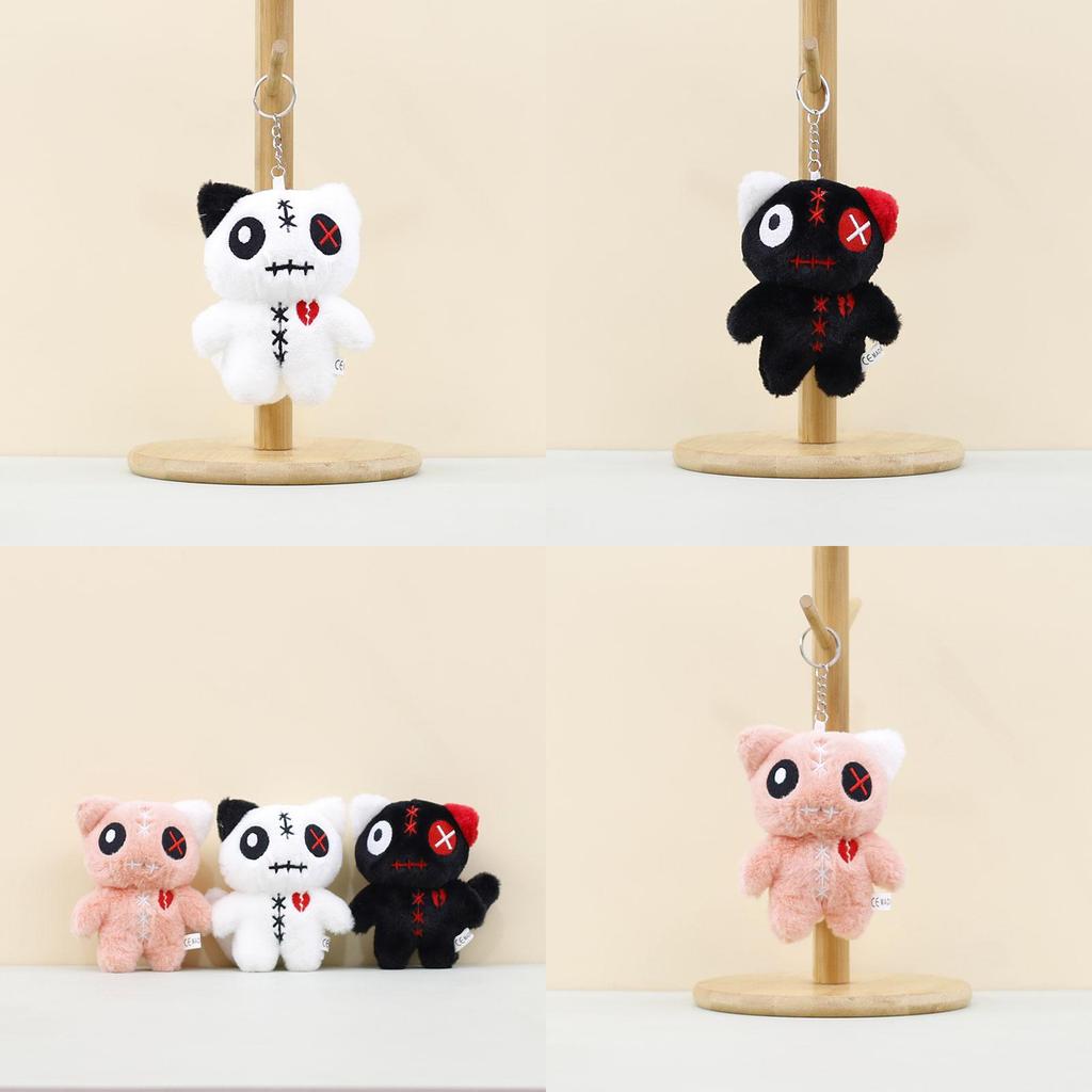 Cute Alien Big Eye Cat Plush Toy Keychain Stylish Backpack Pendant For All Ages