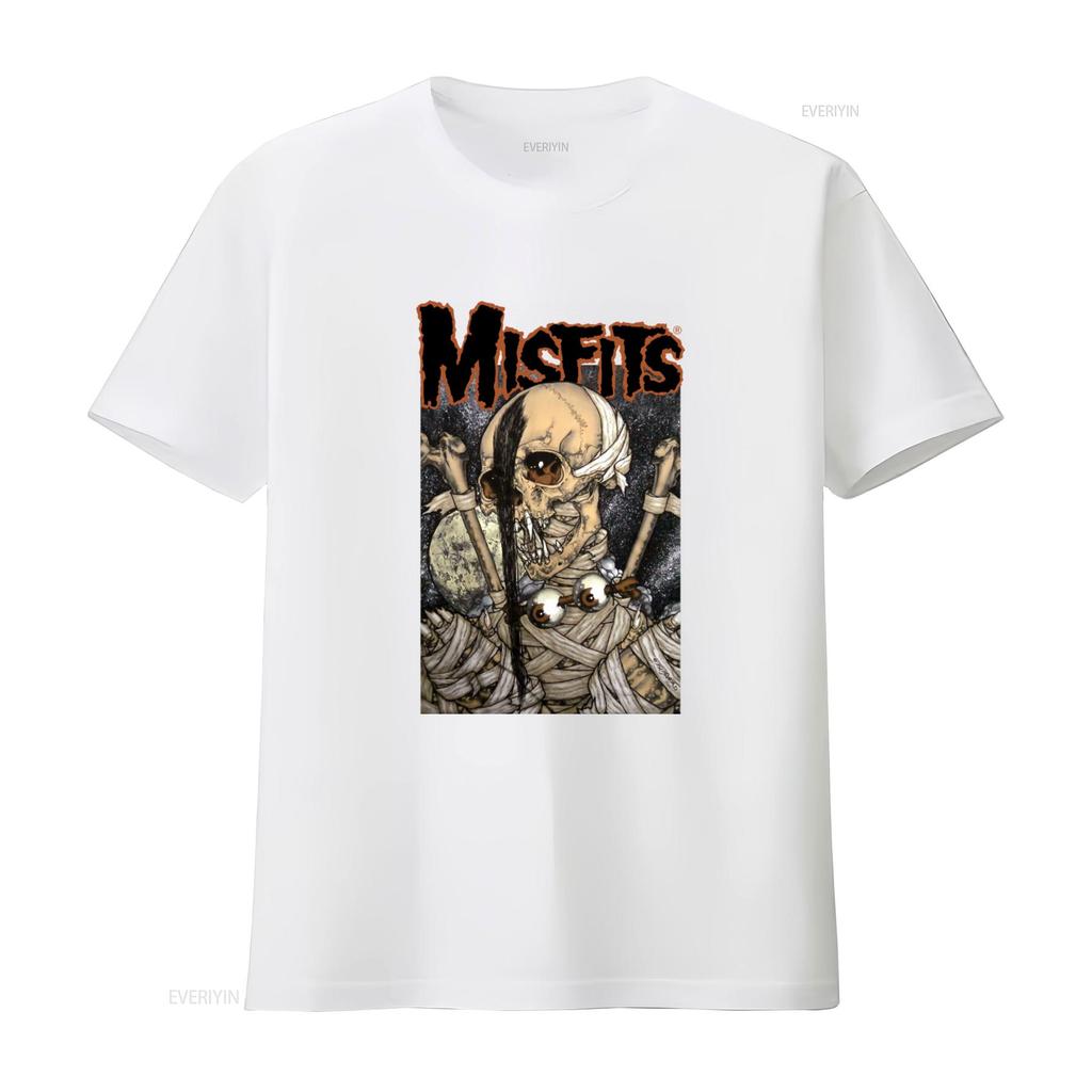 Misfits Pushead Vampire Skull T Shirt New Official Rock Band Merch vintage Washed Stylish homme Unisex Comfortable graphic