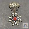 The collection badge with the cross of the Prussian Empire, made of metal in vintage style, is a high-quality military souvenir on a pin.