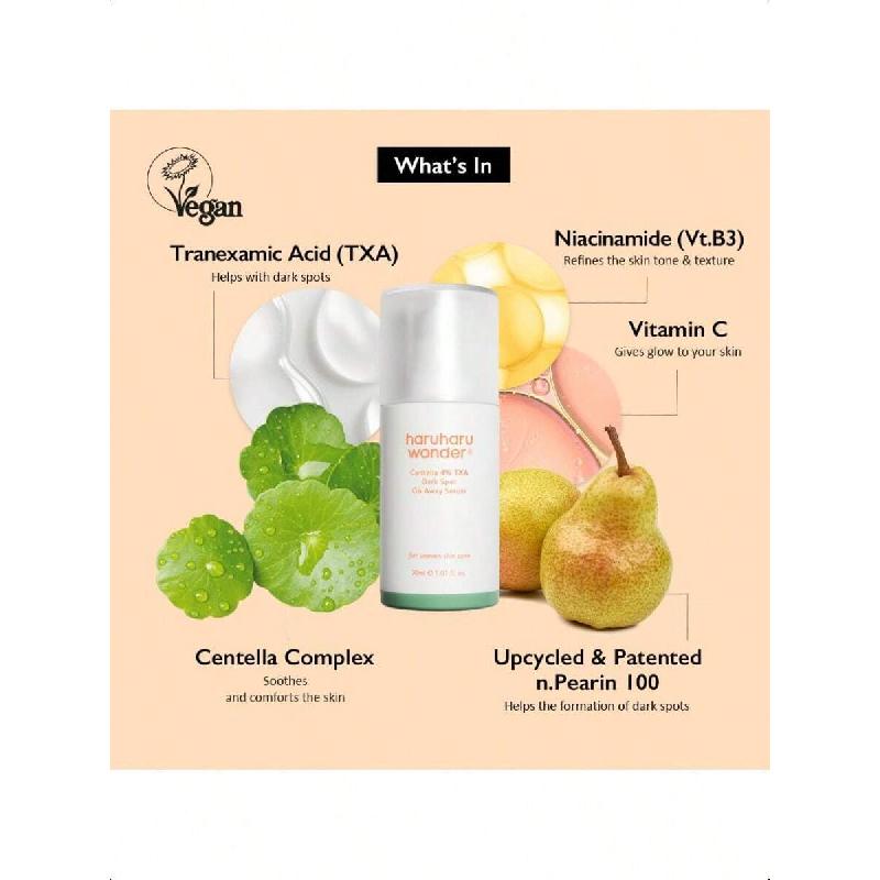 HaruHaru Wonder 4% TXA Dark Spot Go Away Serum,30ml, Niacinamid, Tranexamsäure, Vitamin C & Centella