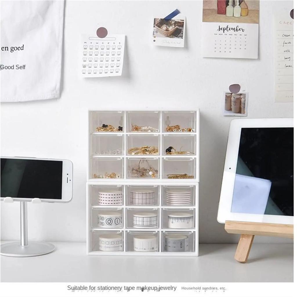 Wall-Mountable 9-Drawer Organizer for Office Supplies, Stationery, Jewelry & Small Items-Home & Office Organization Accessory