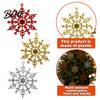 10cm Glitter Hanging Plastic Snowflake Three Dimensional Ornaments for Indoor Outdoor Christmas Tree Decorations 3Pcs Snowflakes Ornaments