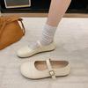 Shallow Mouth Mary Jane Shoes Women's 2025 New Spring and Summer Flat-soled Soft-soled with Skirt Doudou Shoes French Evening Single Shoes