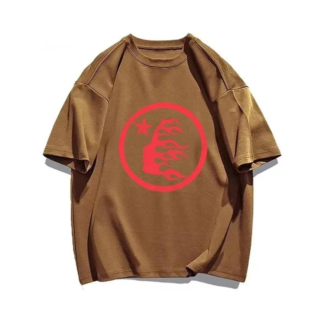 Hellster Rapper Wash Grey Heavy Craft Unisex Short Sleeve T Shirt Rapper Mens Women Top High Street Fashion Retro Hell T-shirt