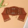Lace Strap Leather Waist Seal Outer Cover Women's Decoration Body Sculpting European and American Retro Elastic Waist