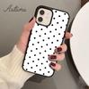 Mega Polka Dots Black White Phone Case for iPhone 11 12 13 14 Pro Max Mini X XR XS SE 2020 6S 7 8 Plus Samsung S21 S22 Shell