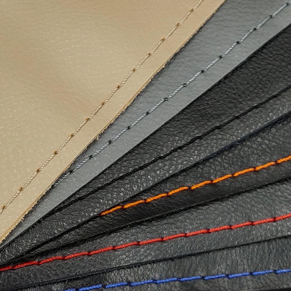 Luxury Genuine Leather Car Steering Wheel Cover Smooth Design -Steering Wheel Braid Case Universal Fit Auto SUV Diameter 38cm