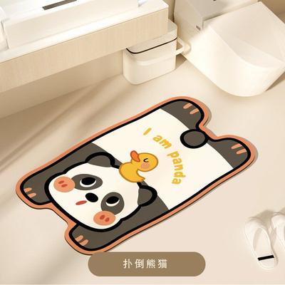 Cute Cartoon Special-shaped Animal Diatom Mud Bathroom Absorbent Floor Mat Household Bathroom Door Non-slip Foot Mat Carpet