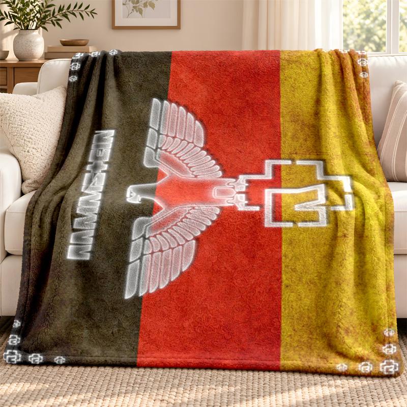 Rammstein Decke Flanelldecke Weiche Gemütliche Plüschdecke für Sofa Bett Leichte Heimdekoration Outdoor Camping