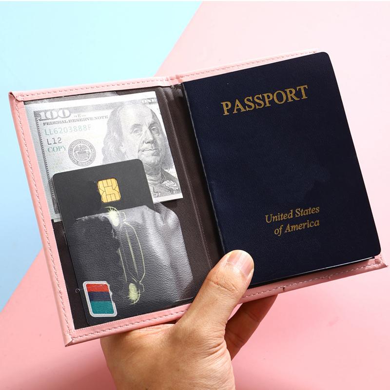 1pc Passport Holder Slim & Portable Map Essential Cruise Passport Cover for Travel PU