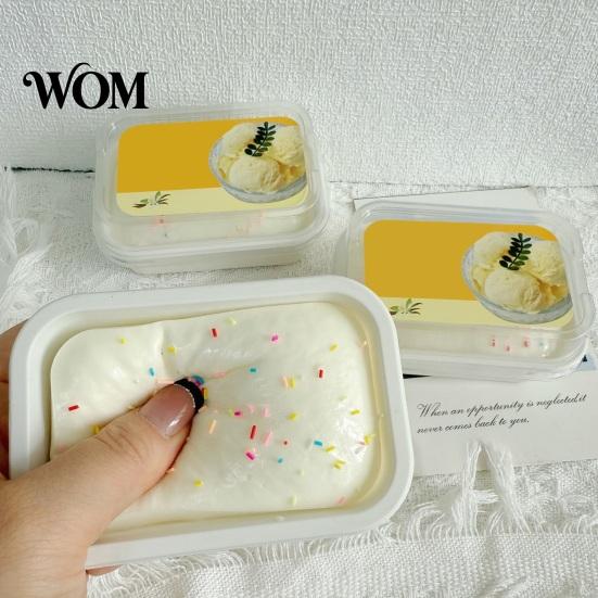 Stress Reduction Gadget Ice Cream Cake Squeeze Toy, Slow Rising Focus Aid Fidget Toy Relief Simulation Dessert Food Pinch for Anxiety Relieving