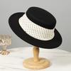 French Retro Autumn and Winter Socialite British Jazz Hat Hepburn Pearl Black Tweed Hat Female Elegant Fashion Felt Hat