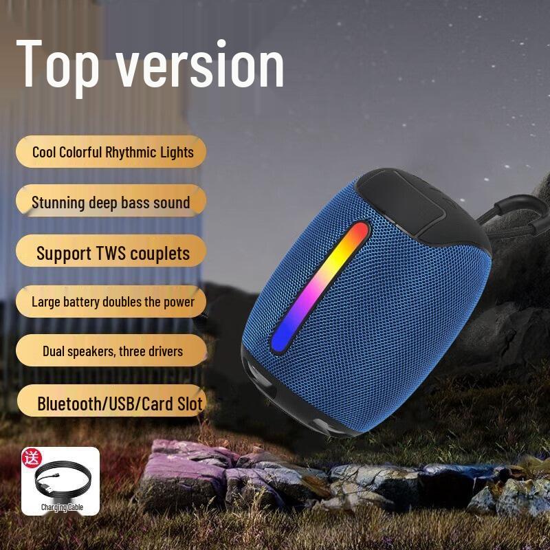 

High-Quality Outdoor Bluetooth Speaker with Super Bass, Large Battery, Card Slot, Long Battery Life (Model P171)