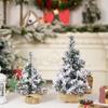 Lifelike Spray Snow Christmas Tree Plastic Artificial Pine Tree  Hotel Office Decor