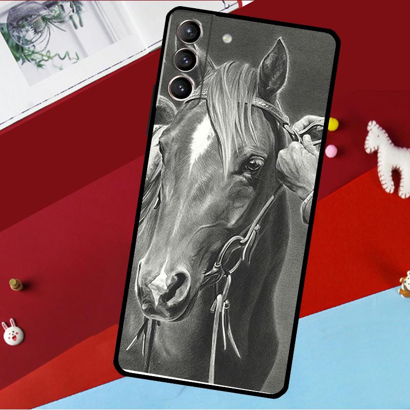 Custodia Disegno Cavallo Per Samsung Galaxy S26 S25 S23 S22 S20 S24 Ultra S9 S10 Plus S21 FE S25 FE Custodia Telefono