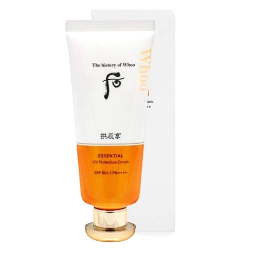 The History of Whoo Gongjinhyang Essential UV Protective Cream SPF50+ PA++++ 60ml | Korean Herbal Daily Sunscreen & Moisturizing UV Care