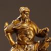 Reading Gong All Loyalty Yu Guan Er Ye Home Study Office Desktop Decoration Small Copper Statue