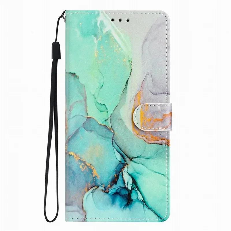 Cute Rose Flower Painted Case for Samsung Galaxy A22 A21S A15 A16 A17 A20 A20E A23 A24 A25 A26 A30 A30S A32 5G Cash Wallet Coque