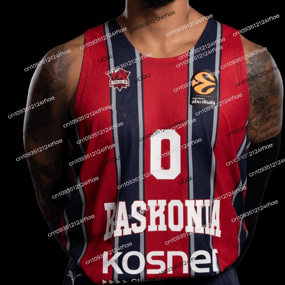 25/26 Spain Men s Baskonia Basketball Jersey Fan Special Jersey Kit Basketball Game Jersey Kids Basketball Training Jersey S