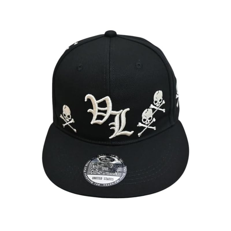 

[Banson] NVCP-2502 twill baseball cap hat 3D urethane embroidery men s biker bike (JP, alphabet, Free Size, black)
