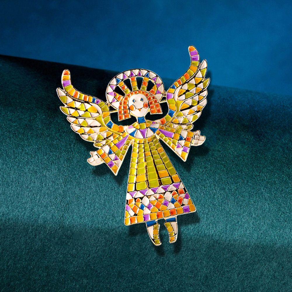 

Брошь в виде крыла для женщин, ювелирные изделия, аксессуары для костюма, масляная булавка, брошь в стиле ангела для девочек, брошь в корейском стиле