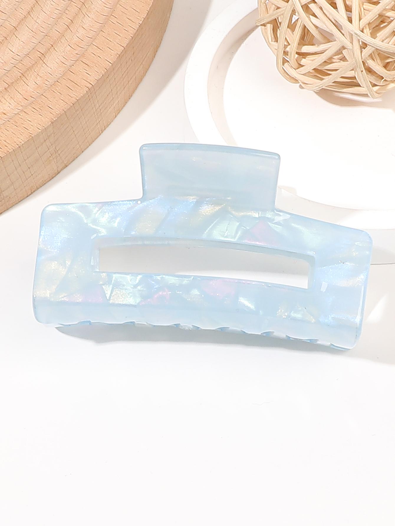 

1 шт. Большие прямоугольные заколки-крабы смешанных цветов, модные заколки-крабы с сильной фиксацией для женщин, девушек, для тонких, густых, вьющихся волос. Size fits all небесно-голубой