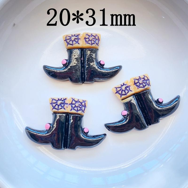 10Pcs New Cute Hand Drawn Halloween Series Flat Back Resin Cabochons Scrapbooking DIY Jewelry Craft Decoration Accessorie