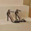 Women's High-heeled Sandals Summer New Simple and Versatile Thin-heeled Large-size Open-toed Sandals