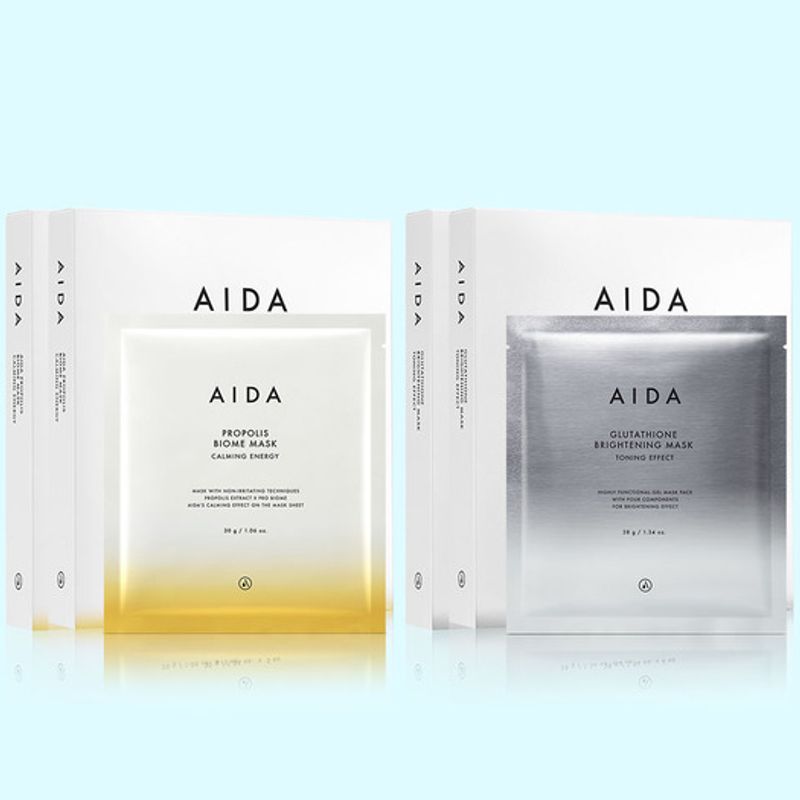 

[Total 18 sheets/10 sheets + 8 sheets] 2 boxes of soothing packs + 2 boxes of whitening packs